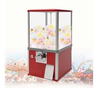 EXSHUING Distributeur Automatique De Jouets À Pièces, Machine À Gashapon Mécanique, Distributeur De Chewing-Gum Rectangulaire, Contenant 200 Boules De Jouets, Parfait pour Les Salles De Jeux(Green)