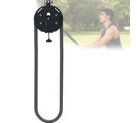 EXSHUING Entraîneur À Corde sans Fin, Système De Poulie avec Résistance Réglable De 3 À 30 Kg, Entraînement De Fitness avec Corde De Traction pour La Force De Préhension. Bras(Black)