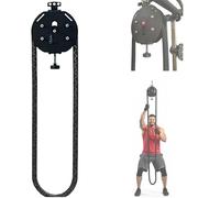 EXSHUING Entraîneur À Corde sans Fin, Système De Poulie Portable pour Un Entraînement Complet du Corps avec Résistance Réglable De 3 À 30 Kg, pour Le Renforcement Musculaire, Le Cardio(Black)