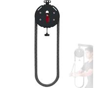 EXSHUING Entraîneur À Corde sans Fin, Système De Poulies Portable, Équipement pour Les Triceps avec Corde Réglable, Résistance Réglable : 3 À 30 Kg, pour Un Entraînement Complet du Corps(Black+Red)