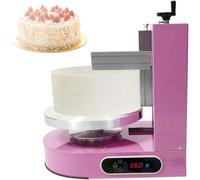 EXSHUING Lisseuse À Crème, Machine Électrique À Étaler Le Beurre Avec Moteur Cuivre Pur 200w, 60-320 Tr/Min, Racle Inox 304, Compatible Gâteaux 10-30 Cm (4-12 Pouces), Pour Boulangerie(Pink)