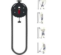 EXSHUING Machine À Corde Infinie, Système De Poulie Portable avec Résistance Réglable De 3 À 30 Kg, Entraîneur À Corde sans Fin pour Un Entraînement Complet du Corps, des Bras Au Dos(Black+Red)