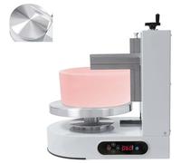 EXSHUING Machine À Glaçage, Ponceuse À Glaçage Avec Racle En Acier Inox 304, Écran Tactile Lcd, Moteur Cuivre Pur 200w, 60-320 Tr/Min, Compatible Gâteaux 10-30 Cm (4-12 Pouces), Pâtisserie(White)