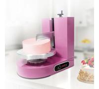 EXSHUING Machine À Glaçage, Ponceuse À Glaçage Avec Racle Inox 304 Et Plateau Aluminium, Moteur Cuivre Pur 200w, 60-320 Tr/Min, Pour Gâteaux 10-30 Cm (4-12 Pouces), Nettoyage Facile(Pink)
