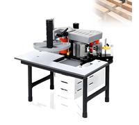 EXSHUING Plaqueuse De Chants Portable De 1200 W Pour Chants Droits Et Courbes, Utilisable En Mode Portable/Sur Table, Encollage Double Face Et Chauffe Rapide, Hauteur De Chant : 7 À 60 Mm(White)