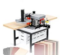 EXSHUING Plaqueuse De Chants Pour Chants Droits Et Courbes, (1 200 W) Avec Système De Colle Thermofusible Double Face, Compatible Avec Les Chants D’Une Épaisseur De 0,3 À 3 Mm(White)