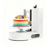 EXSHUING Ponceuse À Glaçage, Machine Électrique À Étaler Le Beurre Avec Moteur Cuivre Pur 200w, 60-320 Tr/Min, Plateau Tournant 35 Cm (13,8 Pouces), Racle Réglable Pour Gâteaux 4-12 Pouces(White)