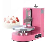 EXSHUING Ponceuse À Glaçage, Robot Pâtissier Automatique Avec Racle En Acier Inox 304, Moteur Cuivre Pur 200w, 60-320 Tr/Min, Pour Gâteaux 10-30 Cm (4-12 Pouces), Pour Gâteaux D'anniversaire(Pink)