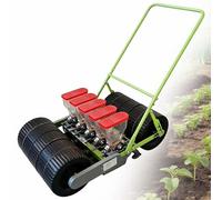 EXSHUING Semoir Manuel pour Légumes, Espacement des Rangs Réglable De 7 À 44 Cm, Trémie De 2 litres, Compatible avec Plus De 40 Cultures, Les Petites Exploitations (Haricots, Carottes, Etc.)(5-Row)