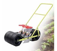 EXSHUING Semoir Manuel pour Légumes, Espacement des Rangs Réglable De 7 À 44 Cm, Trémie De 2 litres, Compatible avec Plus De 40 Cultures, Les Petites Exploitations (Haricots, Carottes, Etc.)(3-Row)