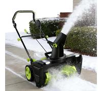 EXSHUING Souffleuse À Neige sans Fil pour Allée, Alimentée par Batterie, Largeur De Déneigement De 50 Cm Et Portée De 7,6 M. Comprend 2 Batteries Et Un Éclairage LED