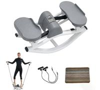 EXSHUING Stepper À Bascule Latérale À Faible Impact pour La Maison. Mouvement Doux pour Les Articulations. Brûlez Les Graisses en 10 À 15 Minutes. Poids Maximal Supporté : 120 Kg(Gray)