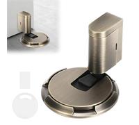 Exsink Magnétique en Métal Butée de Porte, Butée de Porte au Sol Avec loquet Auto-adhésif 3M, vis Dissimulées,Stop-Porte Adhésif Pour Tous les Sols durs, Assurer la Protection de nos Portes(Bronze)