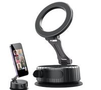 EXSPECT DE TÉLÉPHONE MAGNÉTIQUE VIDE, Porte de téléphone sous vide magnétique,Roue à 360 degrés Porte de téléphone de voiture pliable | stable, berceau automobile pour la plupart des véhicules