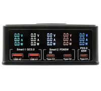 EXSYS EX-1106 Chargeur multiport Haute Puissance avec QI 15W et USB-C PD avec Max. 160W