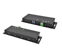 Exsys Hub métallique USB 3.2 Gen1 EX-1183HMVS-2 4 ports – Protection ESD 15 kV