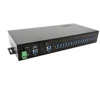 EXSYS EX-1526HMVS Hub métallique géré USB 3.2 Gen1 à 16 Ports avec Protection Contre Les surtensions ESD 15 KV