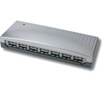 Exsys Hub 7 ports USB 2.0 - 480 Mbit/s - argent - CE - FCC - RoHS - Windows 98SE/Me/2000/XP/Vista Lin Exsys
