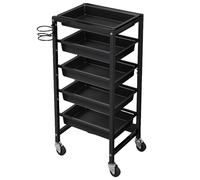 Extarvan Chariot De Coiffure Professionnel,Chariot De Salon,5 Niveaux Tablette Coiffure,Chariot De Rangement pour Salon De Coiffure,avec Support pour SèChe-Cheveux,pour Spa,Salon De Beauté