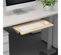 Extarvan Support De Clavier Coulissant Stable,Tablette Coulissante Clavier Fixation,Fixation Facile Hauteur,Facile à Glisser,Charge 25 Kg,pour Pc Bureau Domicile