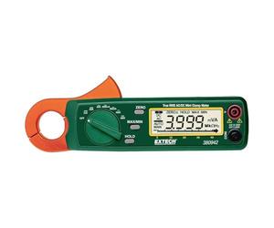 Extech 380942 Mini-Pince Ampèremétrique AC/DC 30 A True Rms | Faible courant, tension via cordons, bargraph, zéro auto, min/max, maintien données, cordons, mallette