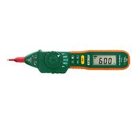 Extech 381676A Multimètre Stylo 9 Fonctions, Détection NCV | Plage auto/manuelle, CA/CC jusqu'à 600V, courant, résistance, diode, maintien données, cordons, pinces