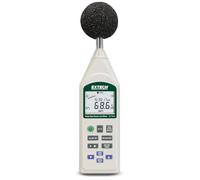 Extech 407780A Intégration Du Sonomètre Avec USB | Pondération A/C, impulsion/rapide/lent, 32 000 enregist., sortie alarme, logiciel, trépied, pare-vent