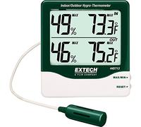 Extech 445713 Hygromètre-Thermomètre Intérieur/Extérieur À Gros Chiffres - Grand Écran LCD, Affichage De La Température Et De L'Humidité, Suivi Des Valeurs Minimales Et Maximales