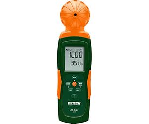 Extech CO240 - Indicateur De Qualité De L'Air Intérieur - Moniteur Portable De CO₂, De Température, D'Humidité, De Point De Rosée Et De Bulbe Humide Avec Alarme Sonore