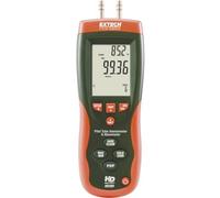 Extech HD350 Anémomètre à tube de Pitot avec manomètre différentiel | Vélocité/débit air et pression différentielle, tube pitot inox, enregist. USB, LCD rétroéclairé, mallette