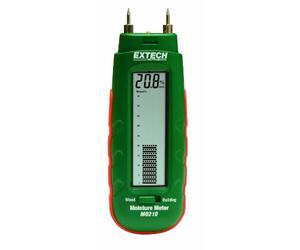 Extech MO210 Humidimètre De Poche - 2 En 1, Écran LCD Numérique Et Bargraphe Analogique, Bois Et Matériaux De Construction, Broches Remplaçables, Précision De Poche