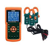 Extech PQ3450-12 Kit Analyseur Puissance Triphasé, 1200A | 35 paramètres, à 600V, trois pinces flexibles 1200A, enregist. 30000 vers SD (Excel), CAT III 600V