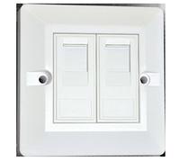 EXTEL - 400152 - Double Prise RJ45 Blanc - 2Plug