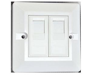 EXTEL - 400152 - Double Prise RJ45 Blanc - 2Plug