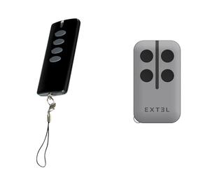 Extel ATEM 4, Télécommande Portail et Porte de Garage, Bip Motorisation 433.92 MHz, 4 Boutons, Sécurité Rolling Code, Émetteur Radio Universel, Compatible Extel, Astrell, Gris