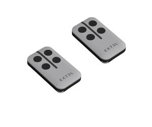 Extel Beep, Lot de 2 Télécommandes Portail et Porte de Garage, 4 Boutons, 433.92 MHz, Sécurité Rolling Code, Compatible Extel Umii, Avidsen, Thomson, Astrell, EasyMate, Pile CR2032 Incluse, Gris
