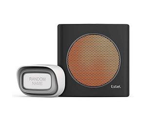 Extel Carillon sans fil 081741 diBi Flash Soft - Sonnette 200m, 6 sonneries, flash LED silencieux, alert batterie faible, évolutif 4 émetteurs, finition soft touch