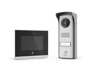 EXTEL Compact Visiophone Filaire, Interphone Vidéo 2 Fils | écran 4'', distance 100 m, vision IR, IK08, monitoring, 6 sonneries, Double Commande Ouverture Portail et Gâche Électrique