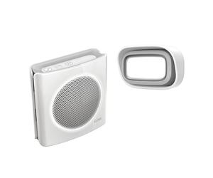 Extel diBi Flash Carillon Sans Fil À Piles, 200 m, 6 Sonneries | Portée 200 m, 6 sonneries, volume réglable, mode silencieux avec flash LED, bouton IP44 et plateforme jusqu’à 4+4 éléments