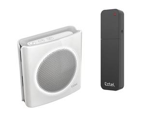Extel diBi More Extension De Sonnette sans Fil, Portée 200 m, Flash | Jusqu’à 200 m en champ libre, 6 sonneries, volume réglable, flash, jusqu’à 4 carillons et 4 émetteurs