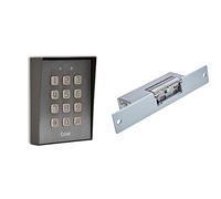 Extel - Digicode - filaire Klavy 3 Gris - Clavier à code codage fixé en saillie, garantie 2 ans & Gâche serrure électrique pour porte ou portillon à encastrer sans passage de serrure WECA