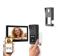 Extel Digital Connect, Visiophone Filaire Connecté, Interphone Vidéo 2 Fils, Écran Tactile 7 Pouces, Accès Empreinte Digitale, Lecteur QR Code, Caméra 2K, WiFi 5GHz, Coque Graphite, Sans Abonnement