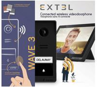 Extel Interphone vidéo Wi-Fi Module dinterphone, Moniteur anthracite, noir