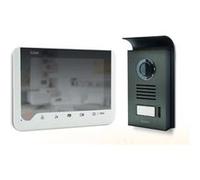 Extel 720306 Interphone vidéo 2 fils Set complet 1 foyer blanc, aluminium