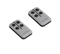 Extel - Lot de 2 Télécommandes pour Portail et Porte de Garage - 4 Boutons - 433,92 MHz Rolling Code Sécurisé - Portée 80m - Compatible Extel Umii, Avidsen, Thomson, Astrell - Piles Incluses