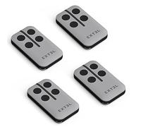 Extel Lot de 4 Télécommandes Umii, 433,92 MHz, Portée 80 m | 4 télécommandes 4 boutons, 433,920 MHz, portée 80 m champ libre, rolling code, piles CR2032 fournies