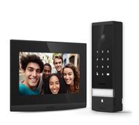 Extel Open 3K - Visiophone Wi-Fi 7’’ avec caméra 3K ultra-HD, digicode + QR-Code, contrôle depuis smartphone, ouverture portail/portillon, vision nocturne, installation 2 fils - Kit visiophone complet