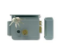 Extel, Serrure Électrique Réversible Droite Gauche, Mémoire Mécanique d'Appel, Basse Consommation 12V AC DC, Compatible Visiophone Interphone, Visière de Protection, Installation en Saillie