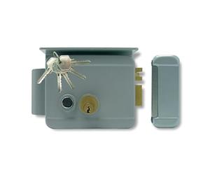 Extel, Serrure Électrique Réversible Droite Gauche, Mémoire Mécanique d'Appel, Basse Consommation 12V AC DC, Compatible Visiophone Interphone, Visière de Protection, Installation en Saillie