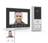 EXTEL Wave 2, Visiophone sans Fil 7’’ sur Batterie Rechargeable, Vision Nocturne Infrarouge, Enregistrement des visiteurs avec Carte microSD Incluse, Usage résidentiel, Garantie 3 Ans